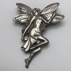 VINTAGE 1987 SEAGULL PEWTER CANADA FAIRY PIN BROOCH